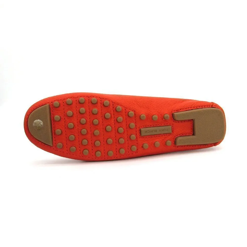 Tory Burch Lowell 2 Driver Loafers in Spicy Orange SZ 6.5 - Picture 7 of 8